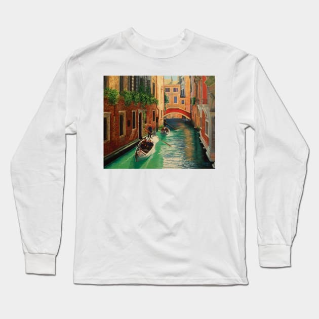 Venetian Gondoliers Long Sleeve T-Shirt by terryhuey